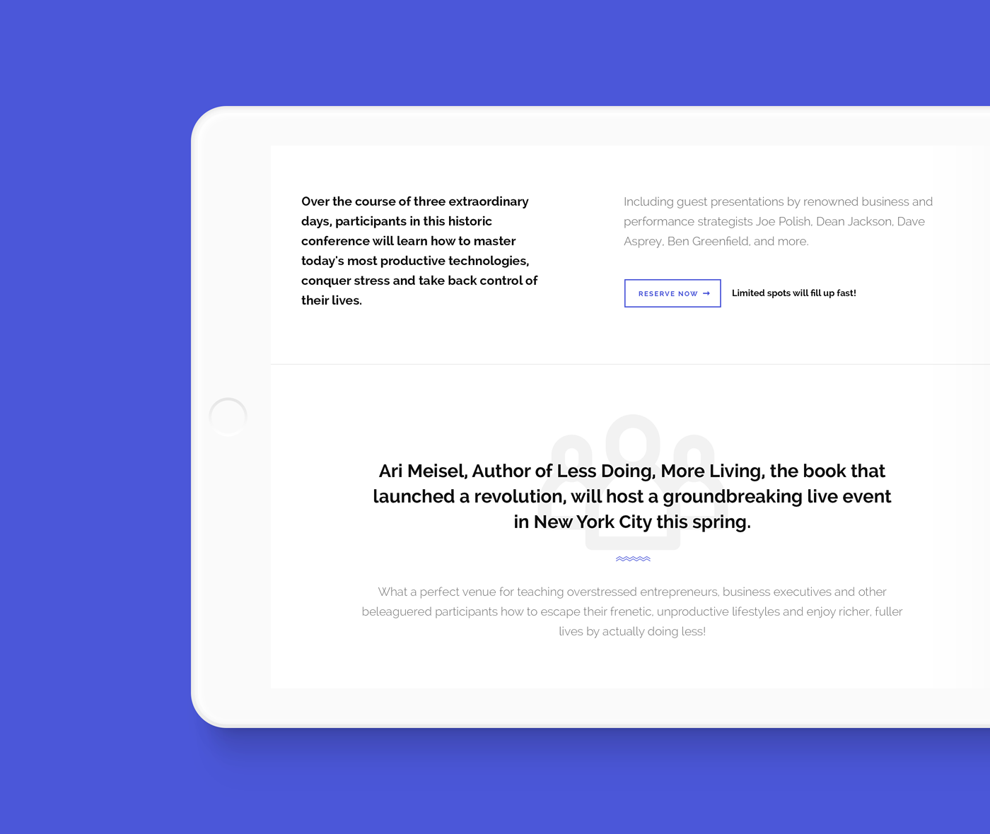 Less Doing, More Living Case Study